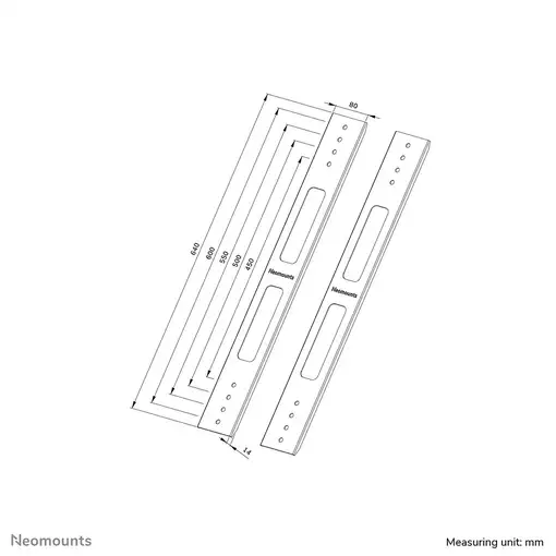 Neomounts AWL-250BL16 Kit de extensión VESA