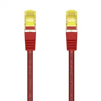 AISENS Cable De Red Latiguillo RJ45 LSZH Cat.7 600 MHz S/FTP PIMF AWG26, Rojo, 0.5