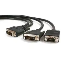 StarTech.com Cable de 1,8m Multiplicador de Vídeo DVI-I Macho a DVI-D Macho y HD15
