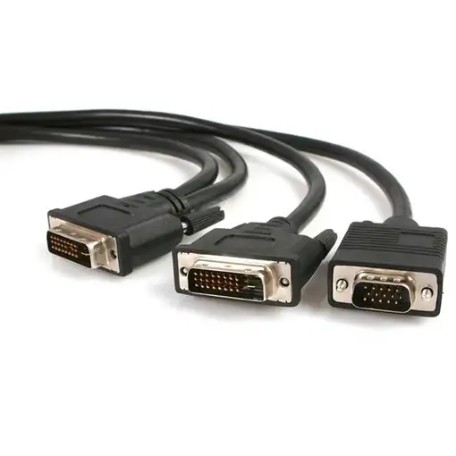 StarTech.com Cable de 1,8m Multiplicador de Vídeo DVI-I Macho a DVI-D Macho y HD15