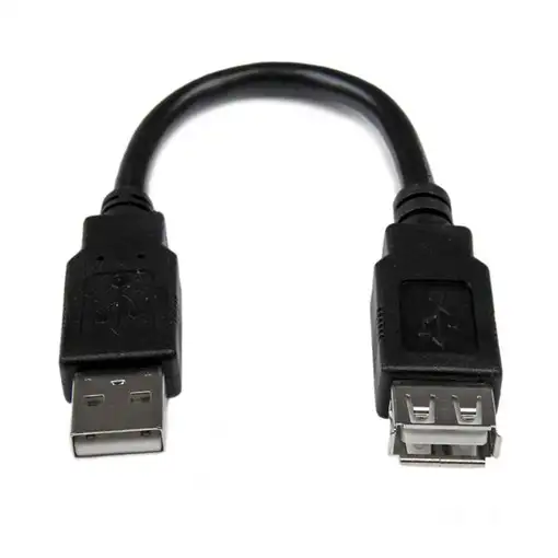 StarTech.com Cable de 0,15m de Extensión Alargador USB 2.0 - Macho a Hembra USB A