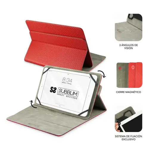 Funda Tablet Universal Rotate 360 Executive Case 9.6\11\  Rojo