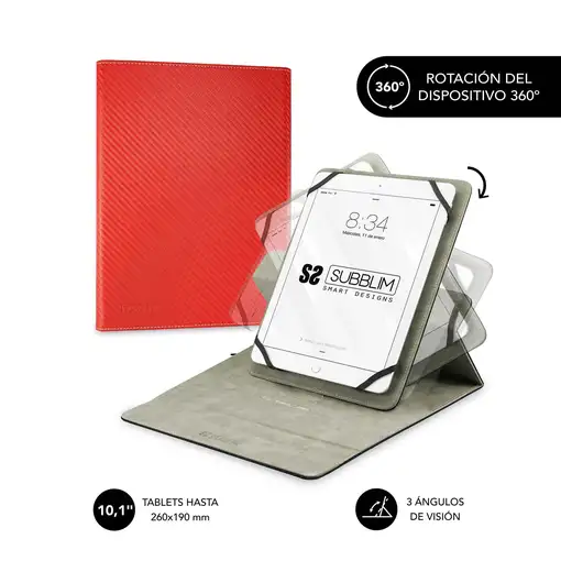 Funda Tablet Universal Rotate 360 Executive Case 9.6\11\  Rojo