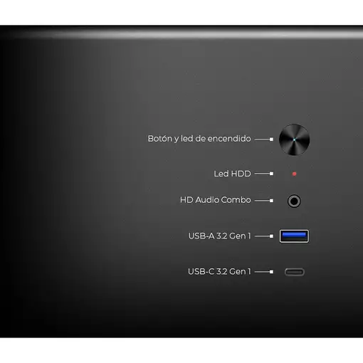 CoolBox CAJA MATX M640C USB-C 3.2 GEN1 FULLMETAL BASIC500GR 500W + 1 VENT. 90MM