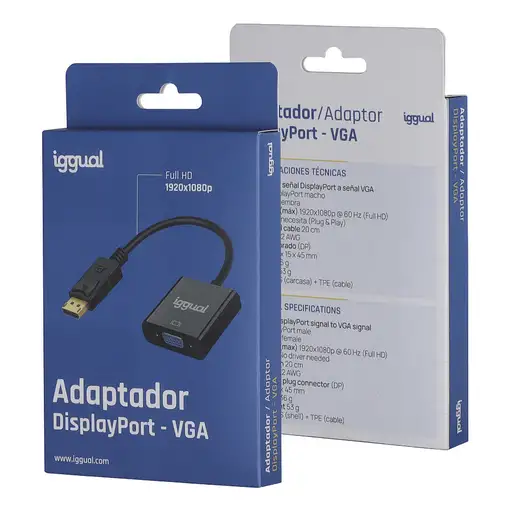 iggual Adaptador DisplayPort (M) a VGA (H)