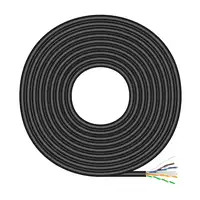AISENS Cable de Red Exterior Impermeable RJ45 Cat.6 UTP Rígido CCA AWG23, Negro, 1