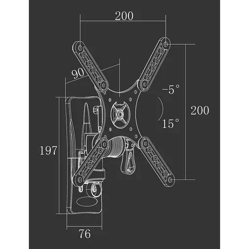 TM Electron TMSLC271 soporte para TV 114,3 cm (45") Negro