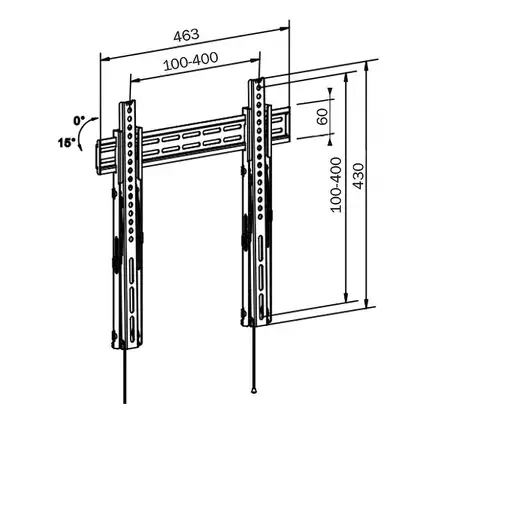 TM Electron TMSLC130S soporte para TV 139,7 cm (55") Negro