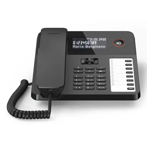 Gigaset DESK 600 Teléfono analógico Identificador de llamadas Negro