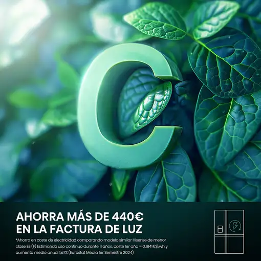 Hisense RS818N4TIC1 nevera puerta lado a lado Independiente 632 L Acero inoxidable