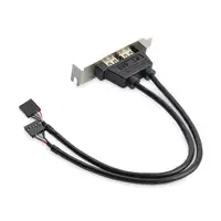 StarTech.com Cabezal Bracket Perfil Bajo de 2 puertos USB 2.0 con conexión a Placa
