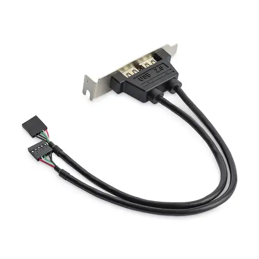 StarTech.com Cabezal Bracket Perfil Bajo de 2 puertos USB 2.0 con conexión a Placa