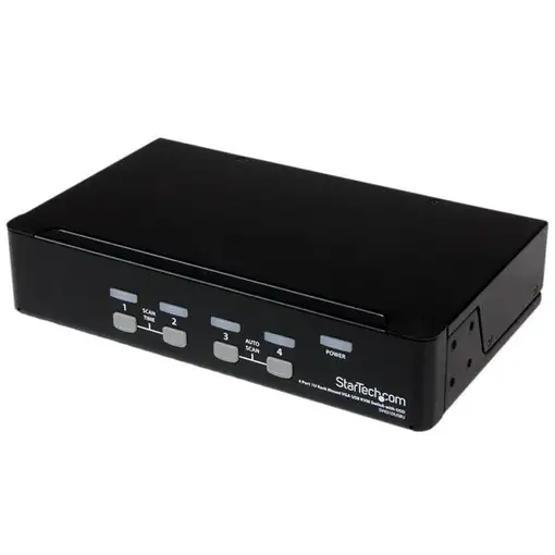 StarTech.com Conmutador Switch KVM 4 Puertos de Vídeo VGA USB 2.0 - 1U Rack