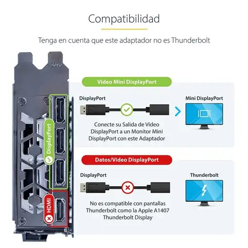 StarTech.com Cable de 15cm DisplayPort a Mini DisplayPort - de Vídeo 4K x 2K UHD