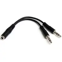 StarTech.com Adaptador Divisor de Auriculares 2x Mini-Jack 3,5mm