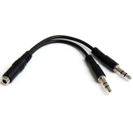 StarTech.com Adaptador Divisor de Auriculares 2x Mini-Jack 3,5mm StarTech.com Adaptador Divisor de Auriculares 2x Mini-Jack 3,5mm