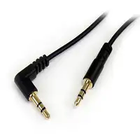 StarTech.com Cable Delgado de Audio Estéreo 3,5mm de 30cm Acodado con Ángulo Recto