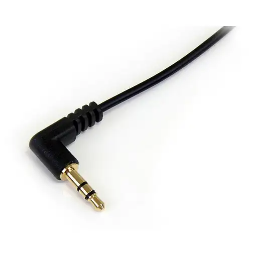 StarTech.com Cable Delgado de Audio Estéreo 3,5mm de 30cm Acodado con Ángulo Recto