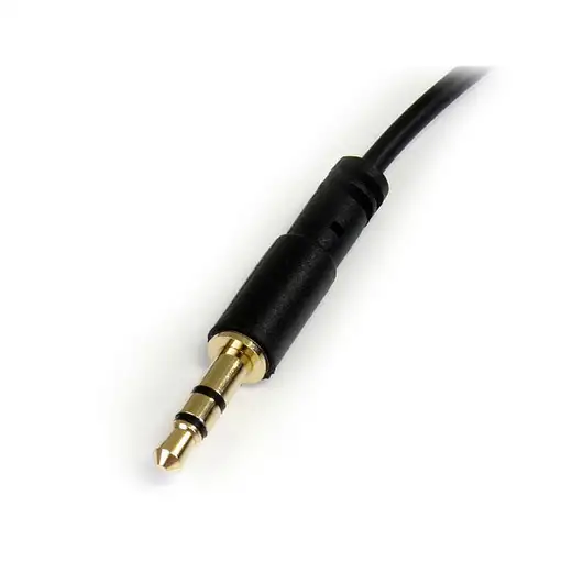 StarTech.com Cable Delgado de Audio Estéreo 3,5mm de 30cm Acodado con Ángulo Recto