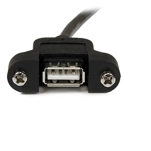 StarTech.com Cable Alargador de 30cm USB 2.0 para Montar Empotrar en Panel
