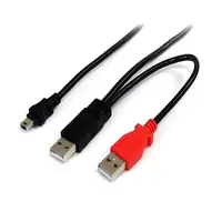 StarTech.com Cable de 1,8m USB 2.0 en Y para Discos Duros Externos - Cable Mini B