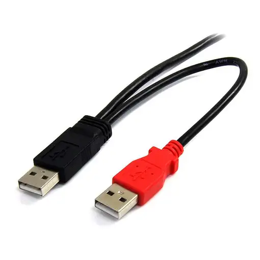 StarTech.com Cable de 1,8m USB 2.0 en Y para Discos Duros Externos - Cable Mini B