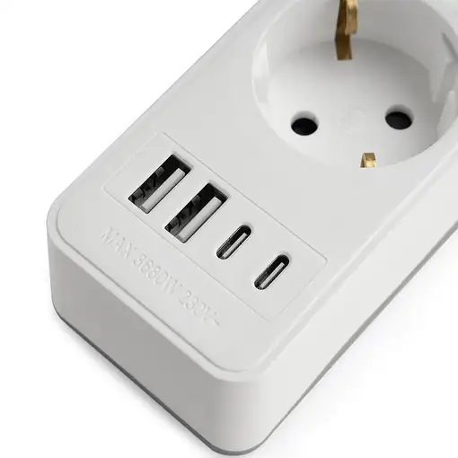 Orbegozo EN 3100 base múltiple 1,4 m 3 salidas AC Interior Blanco