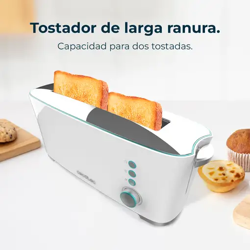 Cecotec Toast&Taste Extra W 7 2 rebanada(s) 1000 W Blanco