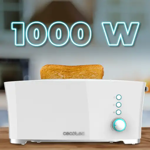 Cecotec Toast&Taste Extra W 7 2 rebanada(s) 1000 W Blanco