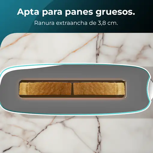 Cecotec Toast&Taste Extra W 7 2 rebanada(s) 1000 W Blanco