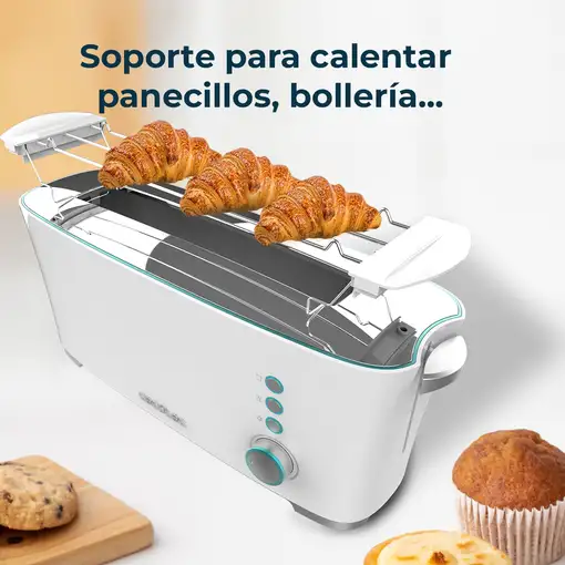 Cecotec Toast&Taste Extra W 7 2 rebanada(s) 1000 W Blanco