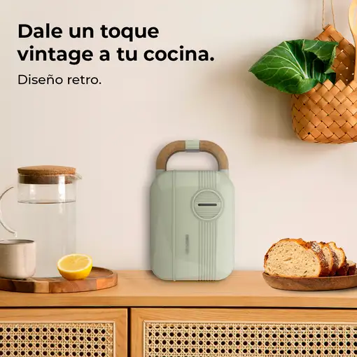 Cecotec Sandwichera Rock'nToast Retro One Green