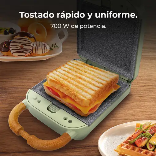 Cecotec Sandwichera Rock'nToast Retro One Green