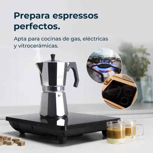 Cafeteras italianas Aluminio 3 cups 01670 CECOTEC