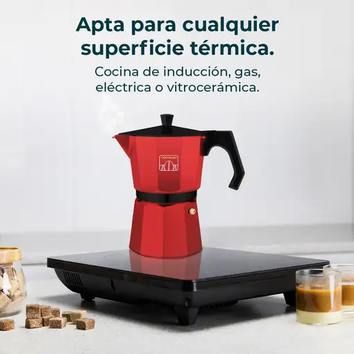 Cafeteras italianas Rojo 9 cups 00174 CECOTEC