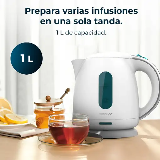 Cecotec Thermosense 140 tetera eléctrica 1 L 2200 W Blanco