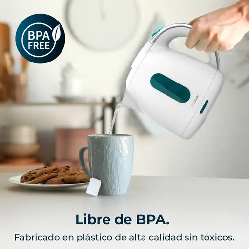 Cecotec Thermosense 140 tetera eléctrica 1 L 2200 W Blanco