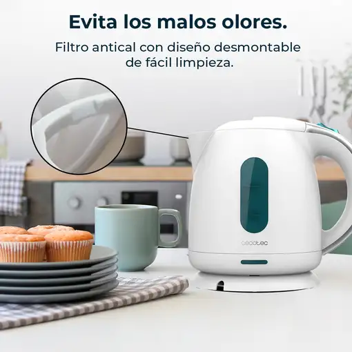 Cecotec Thermosense 140 tetera eléctrica 1 L 2200 W Blanco