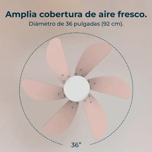Ventiladores techo Rosa claro CECOTEC