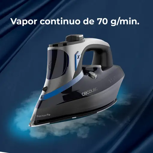 Plancha vapor-seco suela anodizada ultradeslizante turbo anodized pro 3200 W Azul