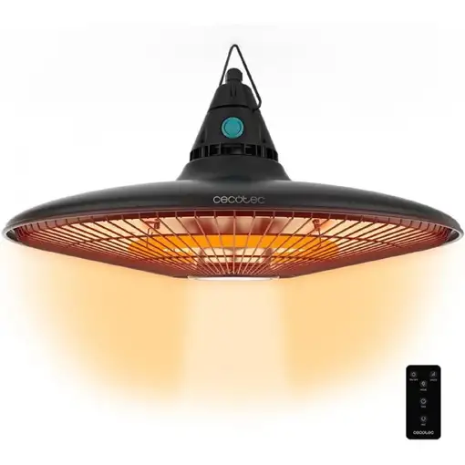Cecotec ReadyWarm 1500 Exterior Negro 1500 W Calefactor eléctrico halógeno