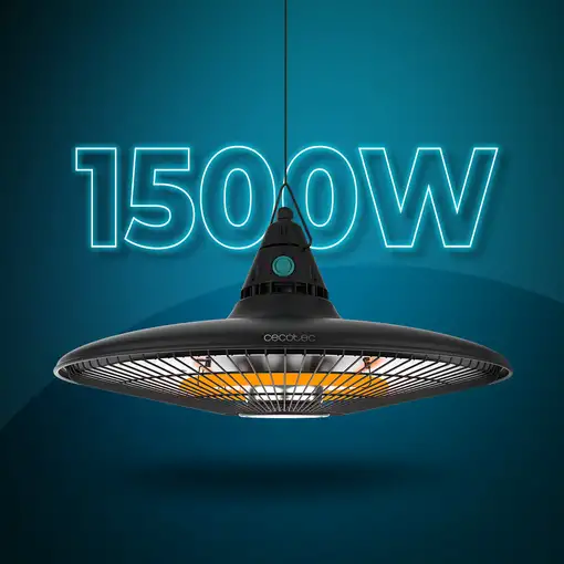 Cecotec ReadyWarm 1500 Exterior Negro 1500 W Calefactor eléctrico halógeno
