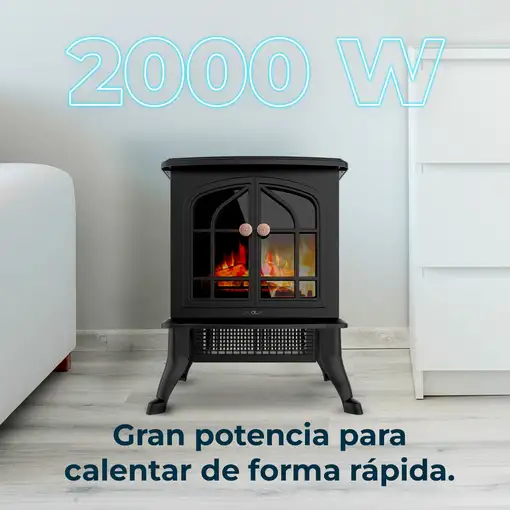 Cecotec ReadyWarm 2000 Flames Interior Negro 2000 W Convector