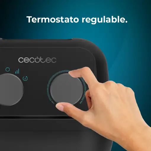 Cecotec Calefactor cerámico de sobremesa ReadyWarm 1500 Max Ceramic Rotate Black