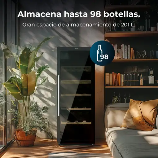 Cecotec Vinoteca 98 Botellas Bolero Grand Sommelier 98000 Black: Vinoteca De 128
