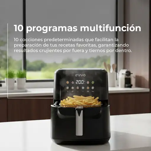 Freidora sin aceite EVVO Tasty Fryer Advance 8L, capacidad 8 l