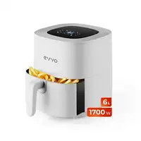 EVVO Freidora sin aceite Tasty Fryer - 6 litros, 1700W, Tecnología Dual Cyclone, EVVO Freidora sin aceite Tasty Fryer - 6 litros, 1700W, Tecnología Dual Cyclone,
