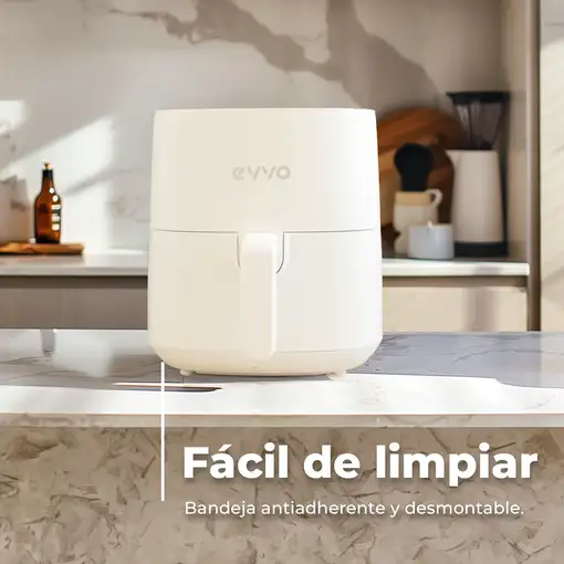 EVVO Freidora sin aceite Tasty Fryer - 6 litros, 1700W, Tecnología Dual Cyclone,
