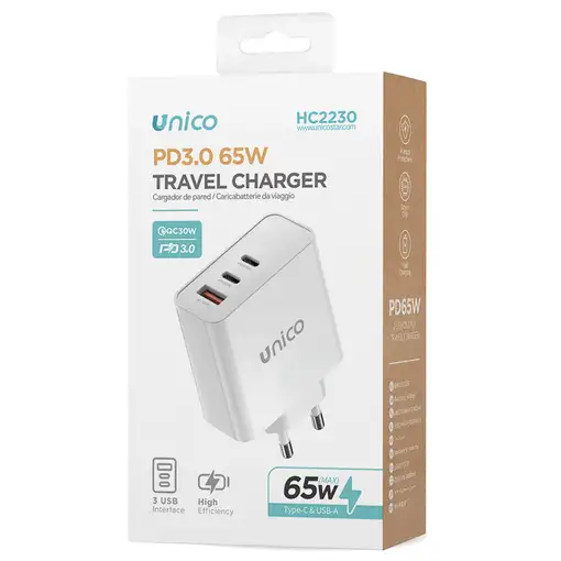 UNICO HC2230 cargador de dispositivo móvil Universal Blanco Corriente alterna Carg
