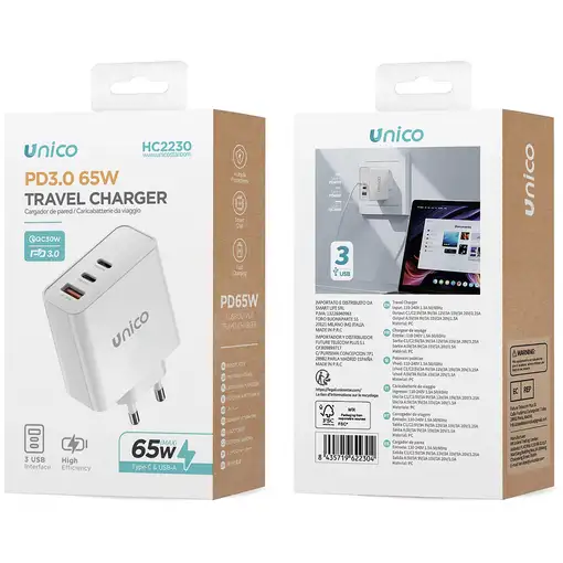 UNICO HC2230 cargador de dispositivo móvil Universal Blanco Corriente alterna Carg